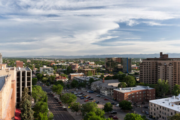 View from 1000 Grant looking southwest over Denver.