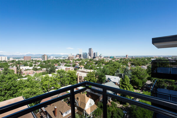View from 1044 Downing apartment looking towards downtown Denver.