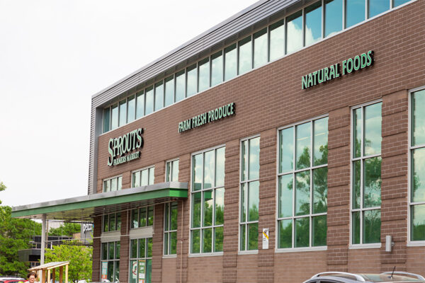 Front entrance of Sprouts Farmer's Market.