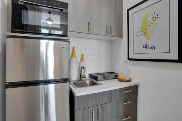 kitchen with stainless steel appliances