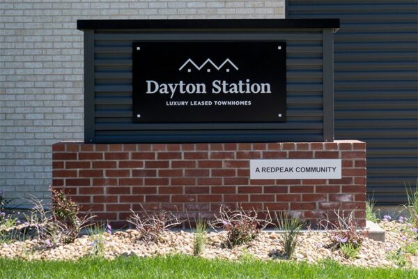 Dayton Station townhomes monument signage.