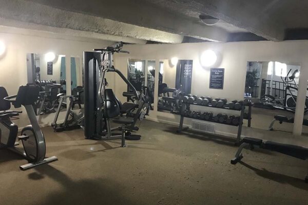 Pre-renovation fitness center at 1280 Lafayette.