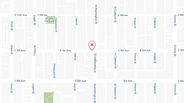 Static map showing the location of 899 Washington apartments in Denver, CO