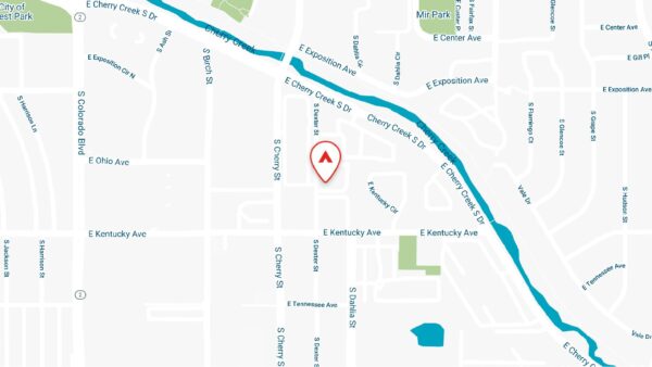 Static map showing the location of 180 Flats in Denver, CO