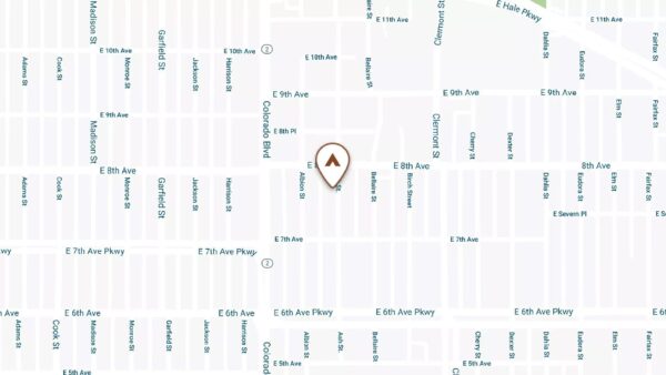 Map showing location of The Ash on Ash street.