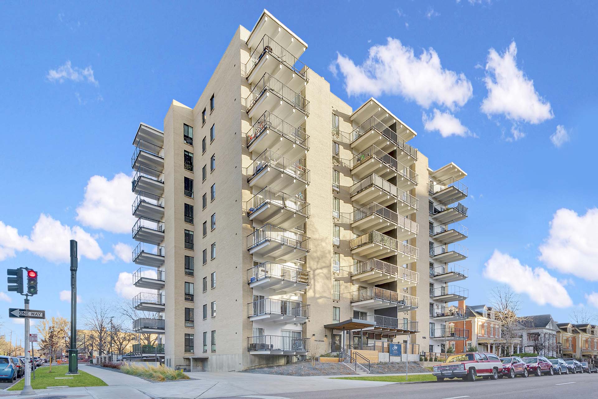 Exterior view of Story apartments.