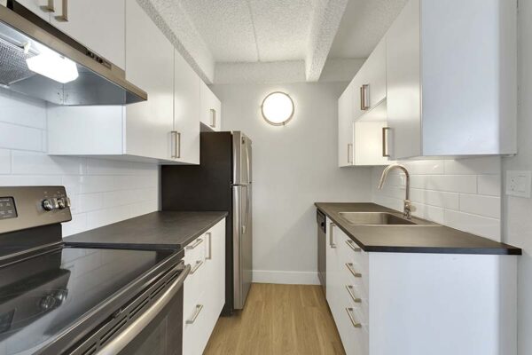 Bright, modern renovated kitchen at 1280 Lafayette.