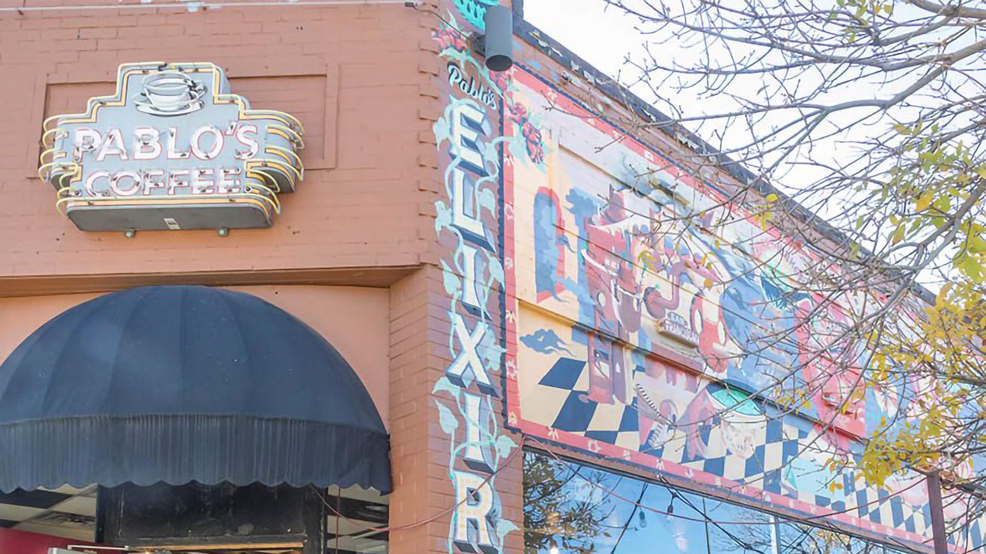 Photo of Pablo's coffee storefront in Denver.