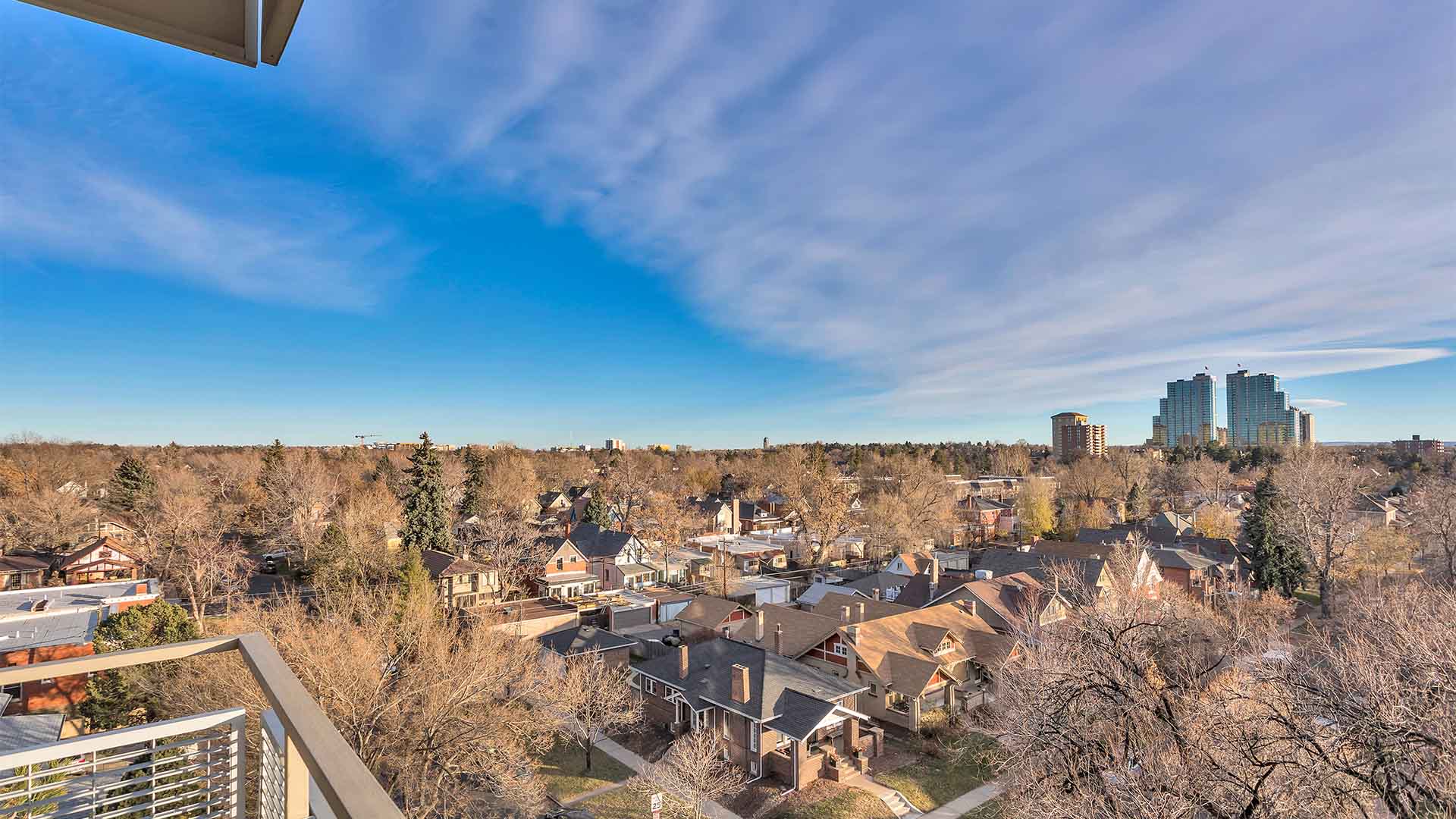 View of the Capital Hill neighborhood with fall colors on a sunny day