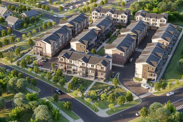 Image of The Allyson Townhomes.