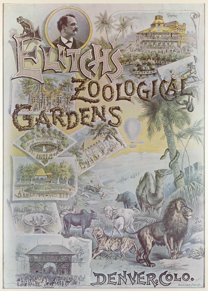 Elitch Zoological Gardens poster from the early 21st century.