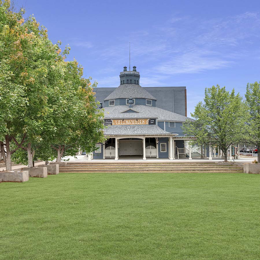 Historic Elitch Garden's theater near Trocadero apartments in West Highlands.
