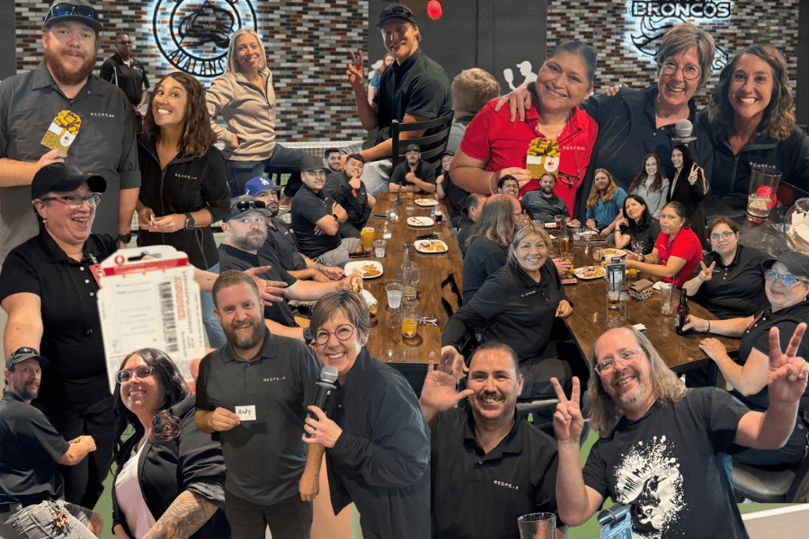 group of team members at service team appreciation week